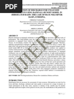 Estimation of Discharge For Ungauged Catchments Using Rainfall-Runoff Model in Didessa Sub-Basin: The Case of Blue Nile River Basin, Ethiopia