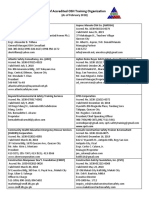 List of Accredited OSH Training Organization Update 2018