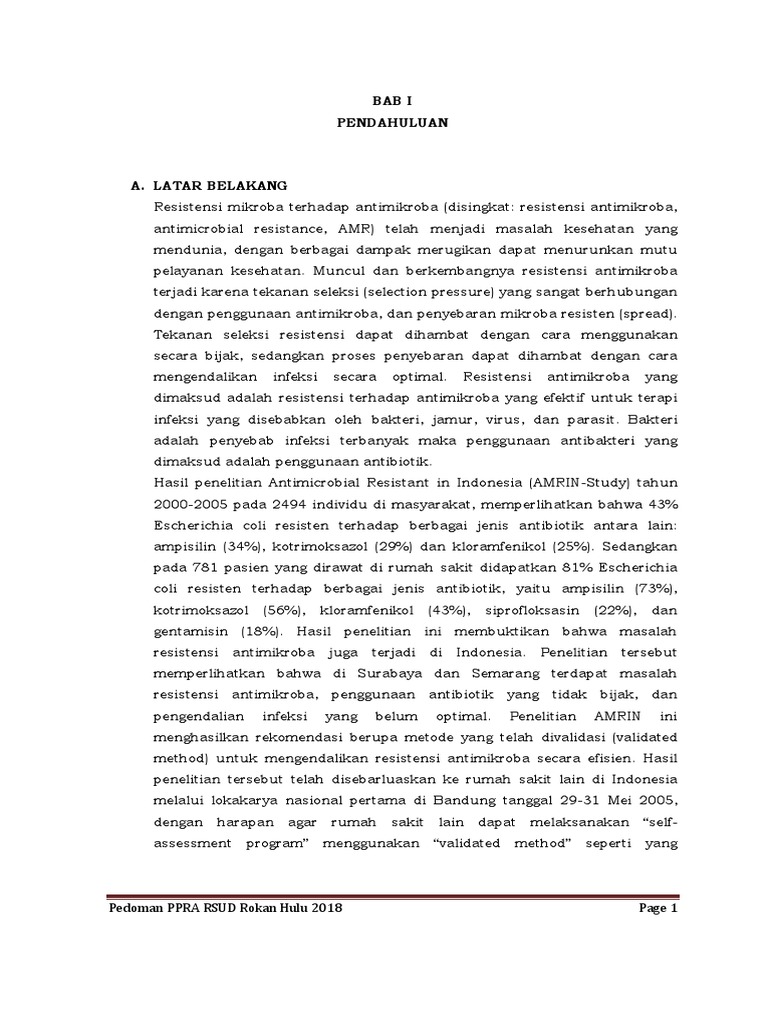Pedoman Pengendalian Resistensi Antimikroba Pdf