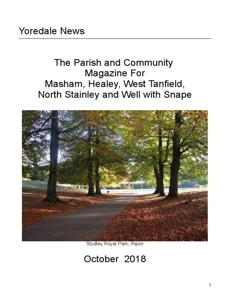 Masham Community News - October 2018 | PDF | Paul The Apostle | Faith
