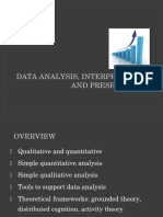 Data Analysis, Interpretation and Presentation