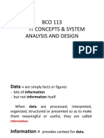 BCO 113 It Concepts & System Analysis and Design