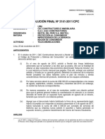 Resolución Final Nº 3141 2011cpc