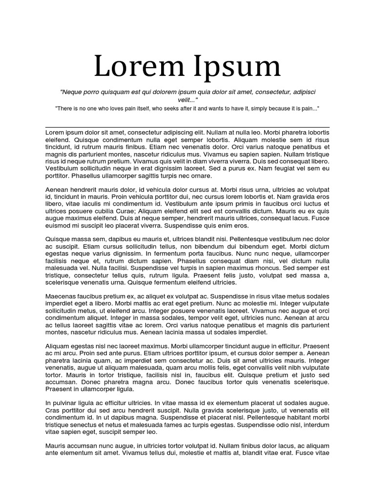 Comprehensive Guide to Lorem Ipsum Usage | PDF