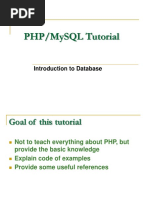 Php/Mysql Tutorial: Introduction To Database