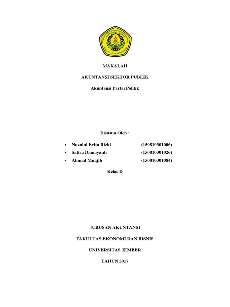 Makalah Bab 14 Akuntansi Partai Politik Docx