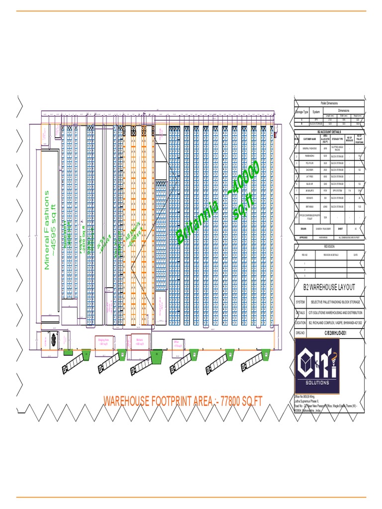 B2 Warehouse Layout and Details | PDF