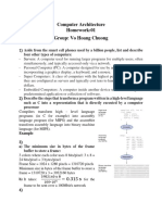 Computer architecture homework analyzed