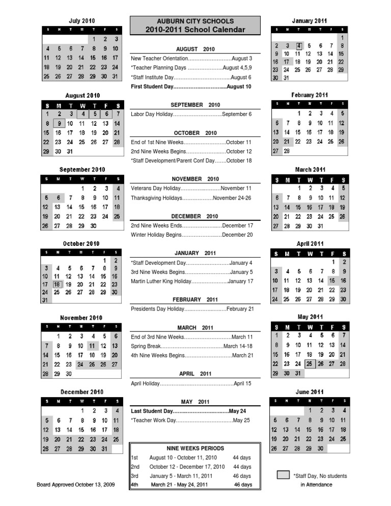 2010-2011 Calendar | PDF | Christmas