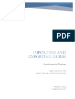 Importing and Exporting Guide