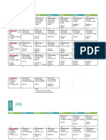 June & July Schedule