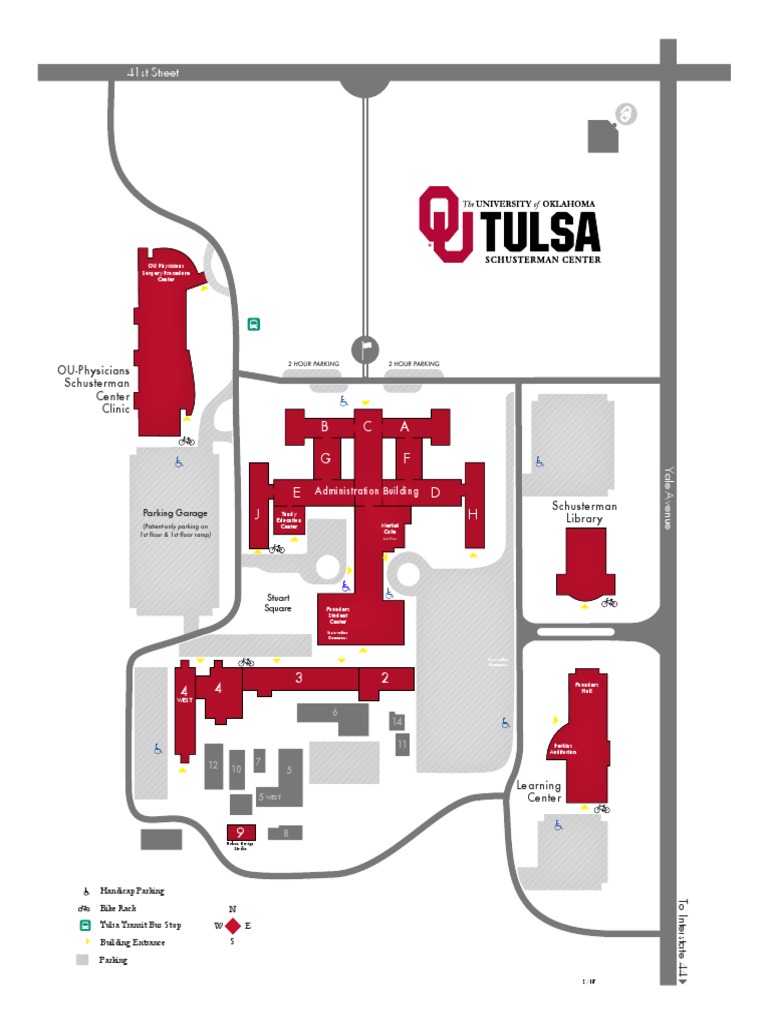 Ou Tulsa Campus Map | Salle de classe | Université de l'Oklahoma