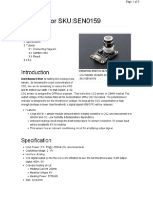 Capteur de CO2 SEN0159 DFRobot - Gaz