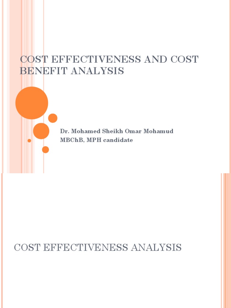 Cost Effectiveness and Benefit Analysis | PDF | Cost–Benefit Analysis ...