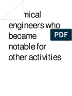 Chemical Engineers who have achieved success in Other Fields