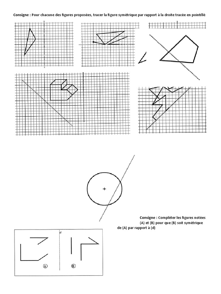 Exercice Symétrie Axiale 5ème Avec Corrigé
