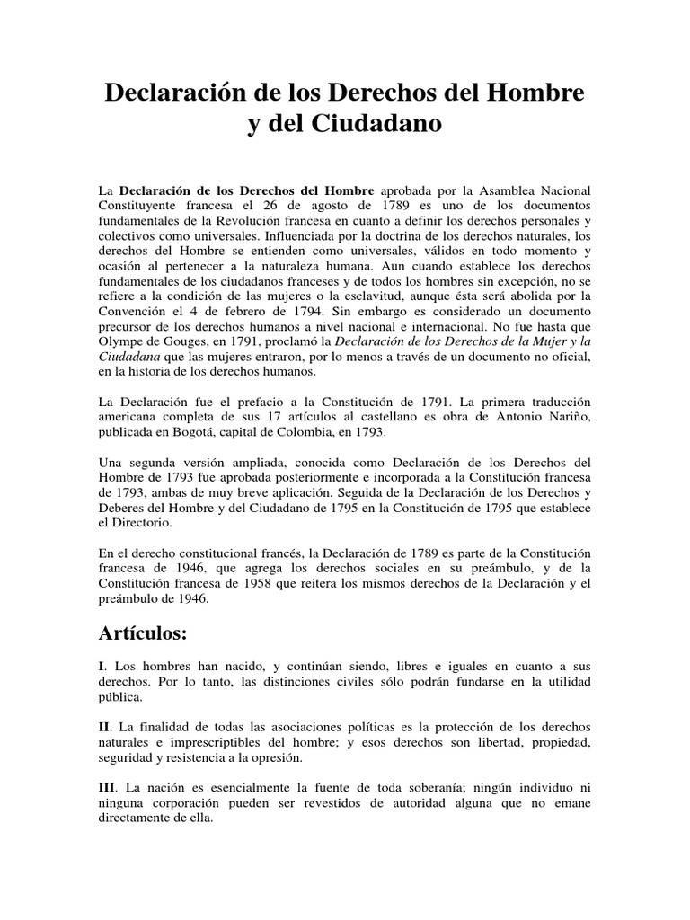 17. Declaración de Los Derechos Del Hombre y Del Ciudadano, 1789 Principios éticos Teorías
