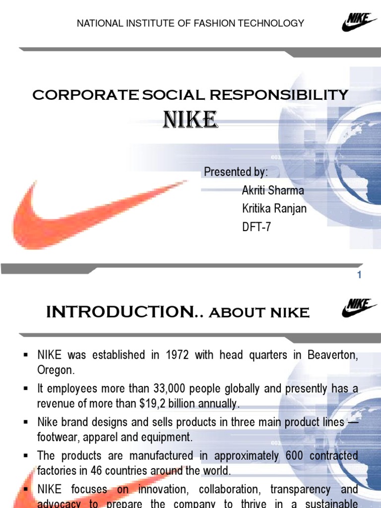 Nike | PDF Nike | Corporate Social Responsibility