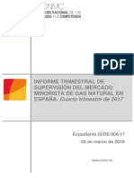Spanish Gas Retail Market Q4.2017