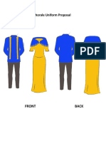 Blue and Gold Chorale Uniform Proposal