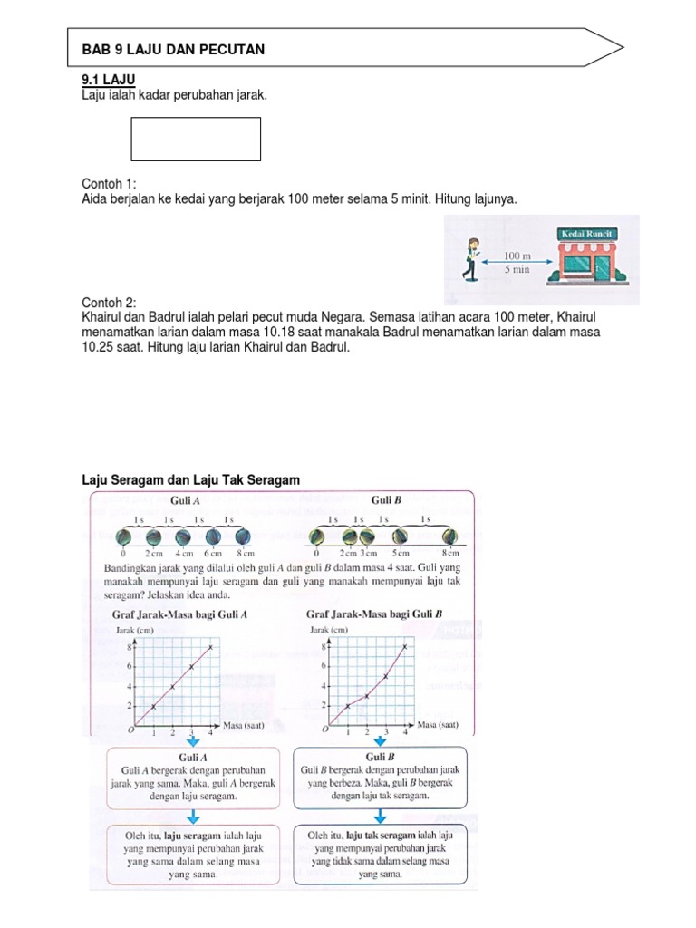 Bab 9 Laju Dan Pecutan