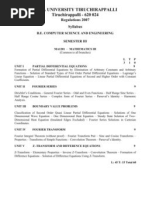 Anna University Tiruchirappalli Tiruchirappalli - 620 024: Regulations 2007 Syllabus