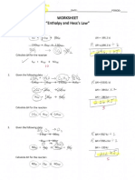 KEY - Enthalpy and Hess Law PDF