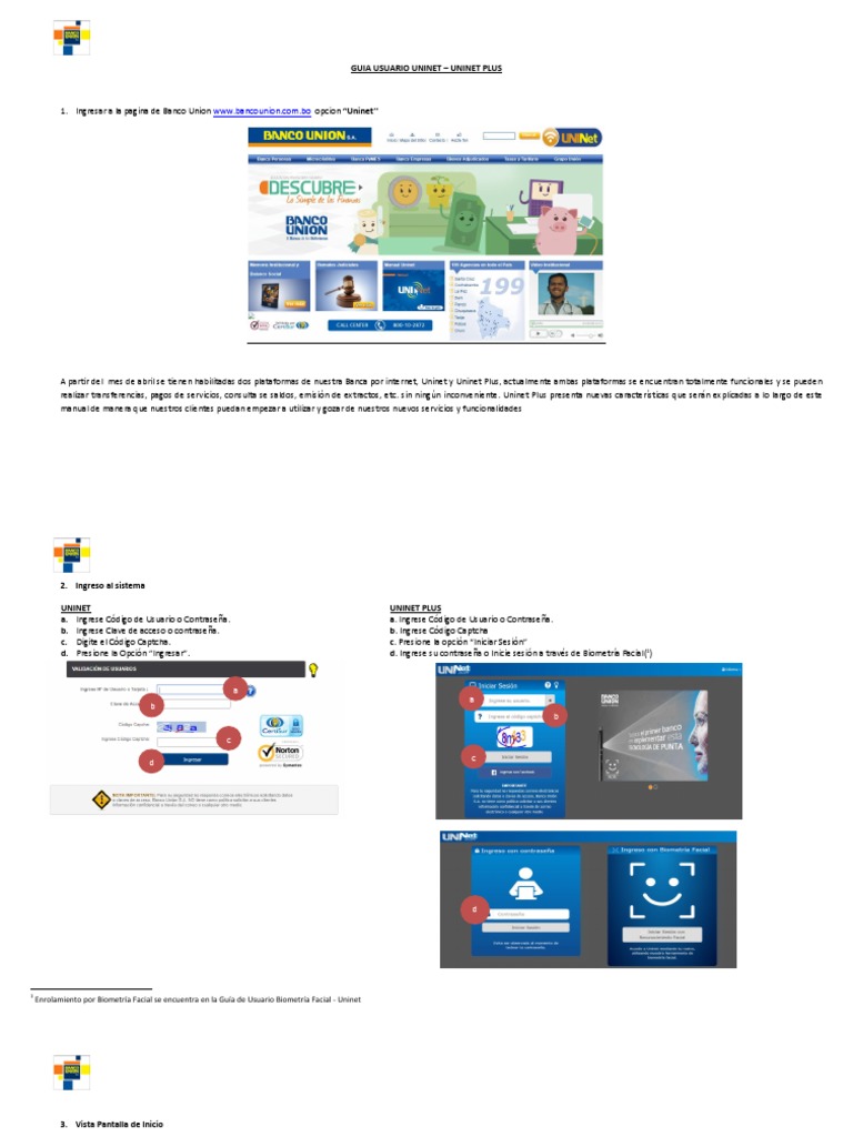 Manual UNIMovil plus.pdf Biometría Contraseña