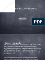 Audit Internal Governance: Disusun Oleh: Sindaru Winoto 15.G1.0144
