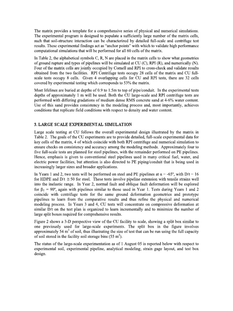 Large Scale Experimental Simulation | PDF