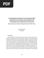O DESENVOLVIMENTO DE EXPOSIÇÕES CIENTÍFICAS COMO ESTRATÉGIA DE ATIVISMO EM CONTEXTO ESCOLAR