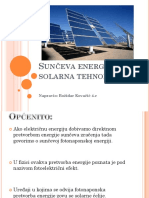 Sunčeva Energija I Solarna Tehnologija