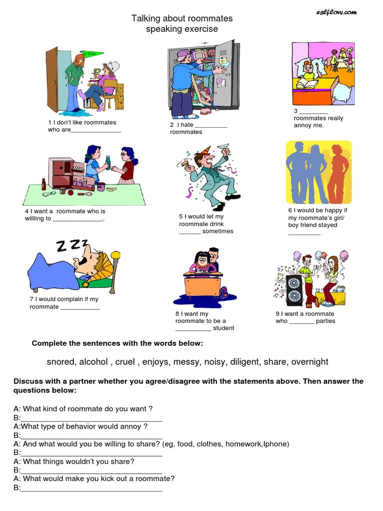 Finding A Roommate Speaking Exercise PDF | PDF | Self-Improvement