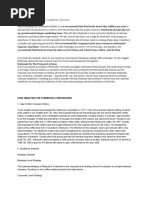 Case Analysis For Starbucks Corporation