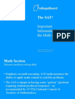 CollegeBoard - SAT Math Overview