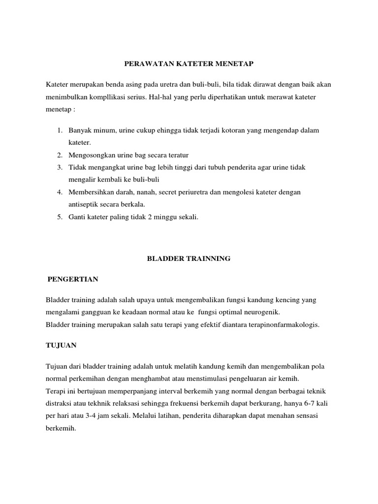 Bladder Training PDF