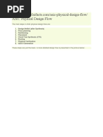 The Main Steps in ASIC Physical Design Flow Are