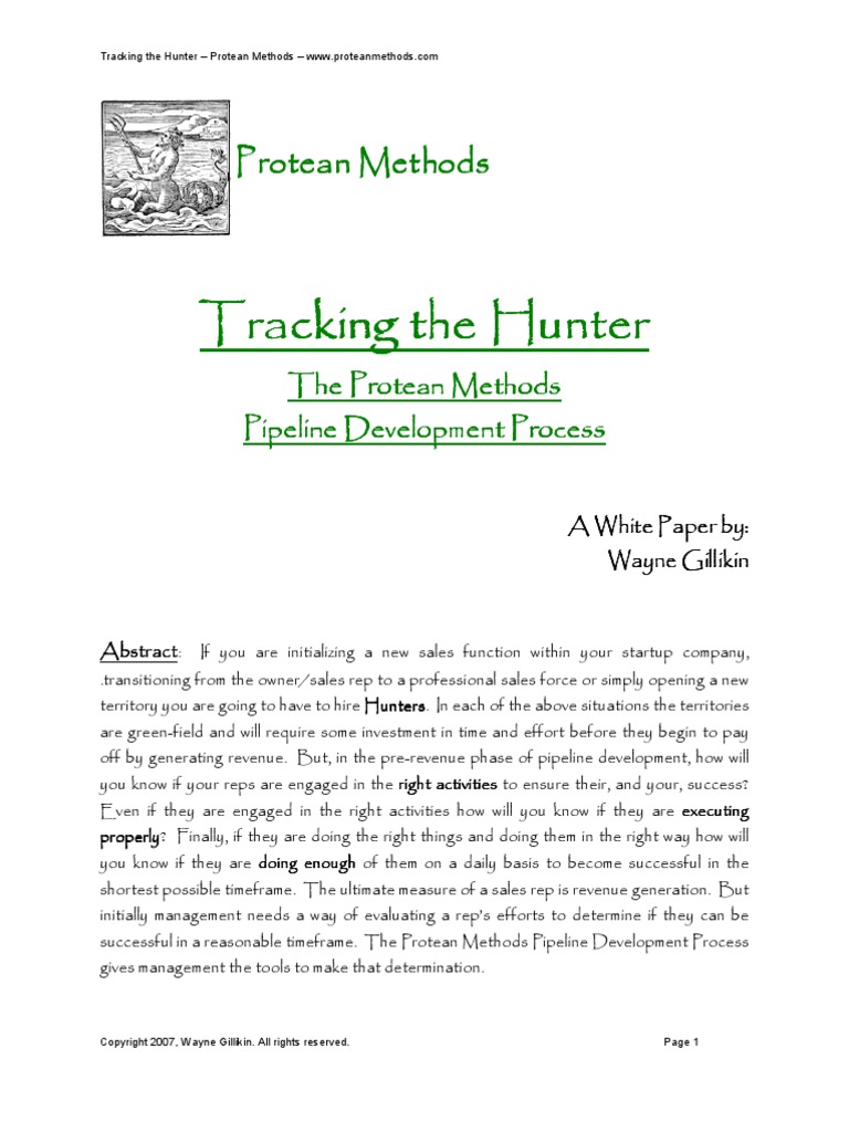 Tracking The Hunter | PDF | Time | Sales