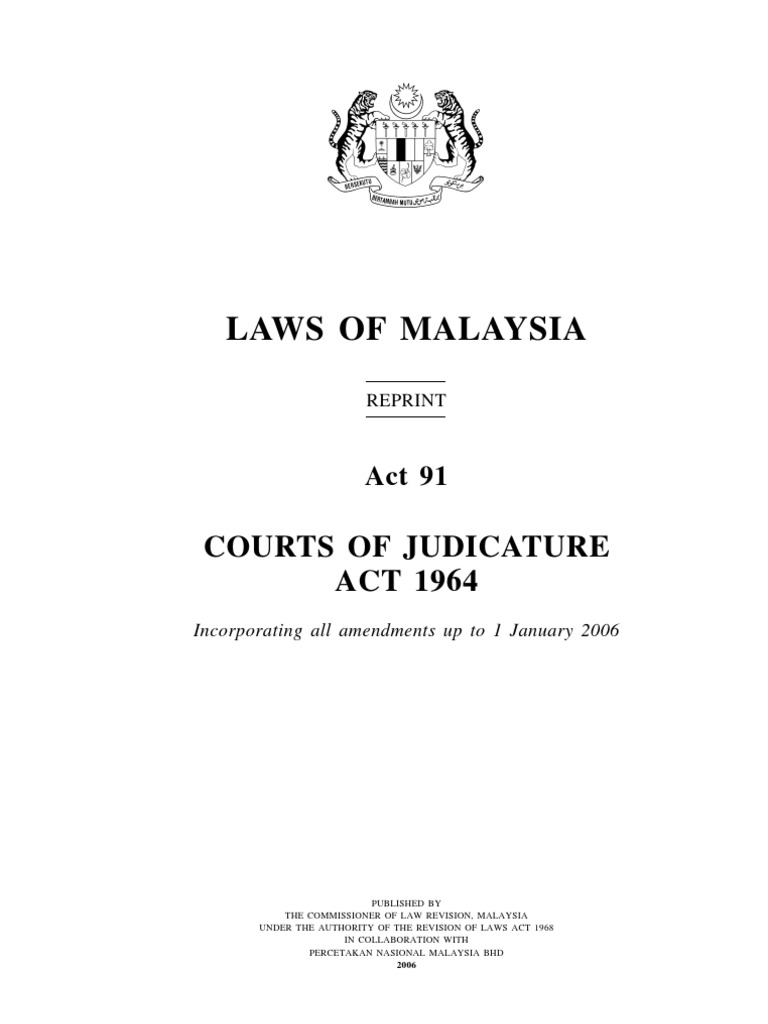 akta mahkamah kehakiman 1964