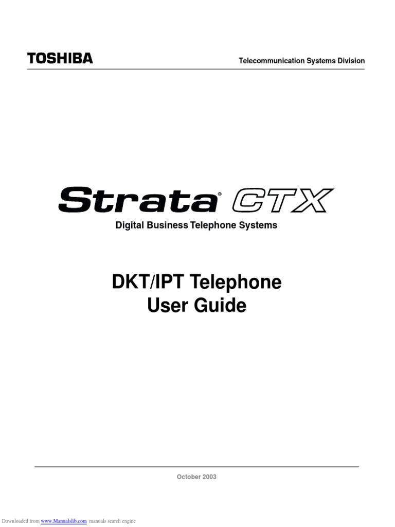 DKT/IPT Telephone User Guide: Digital Business Telephone Systems | PDF ...