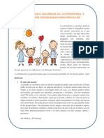 Pautas Para Mejorar El Autoestima y Prevenir Problemas Emocionales