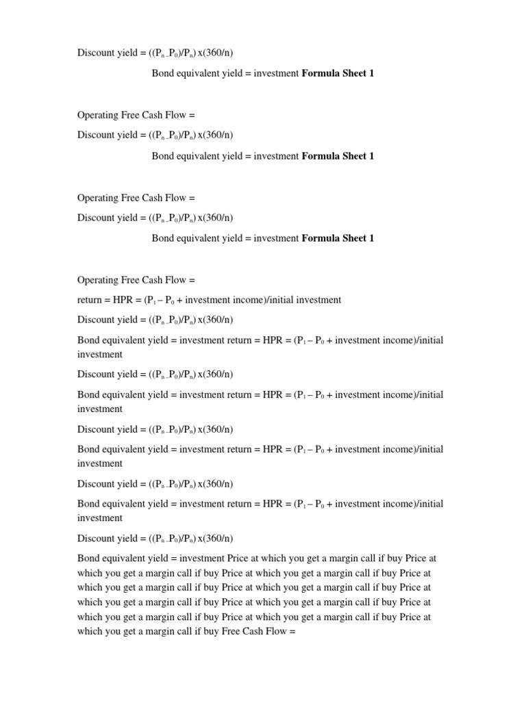 Messages | PDF | Yield (Finance) | Free Cash Flow