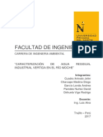 Caracterización de Agua Residual Vertida en El Río Moche