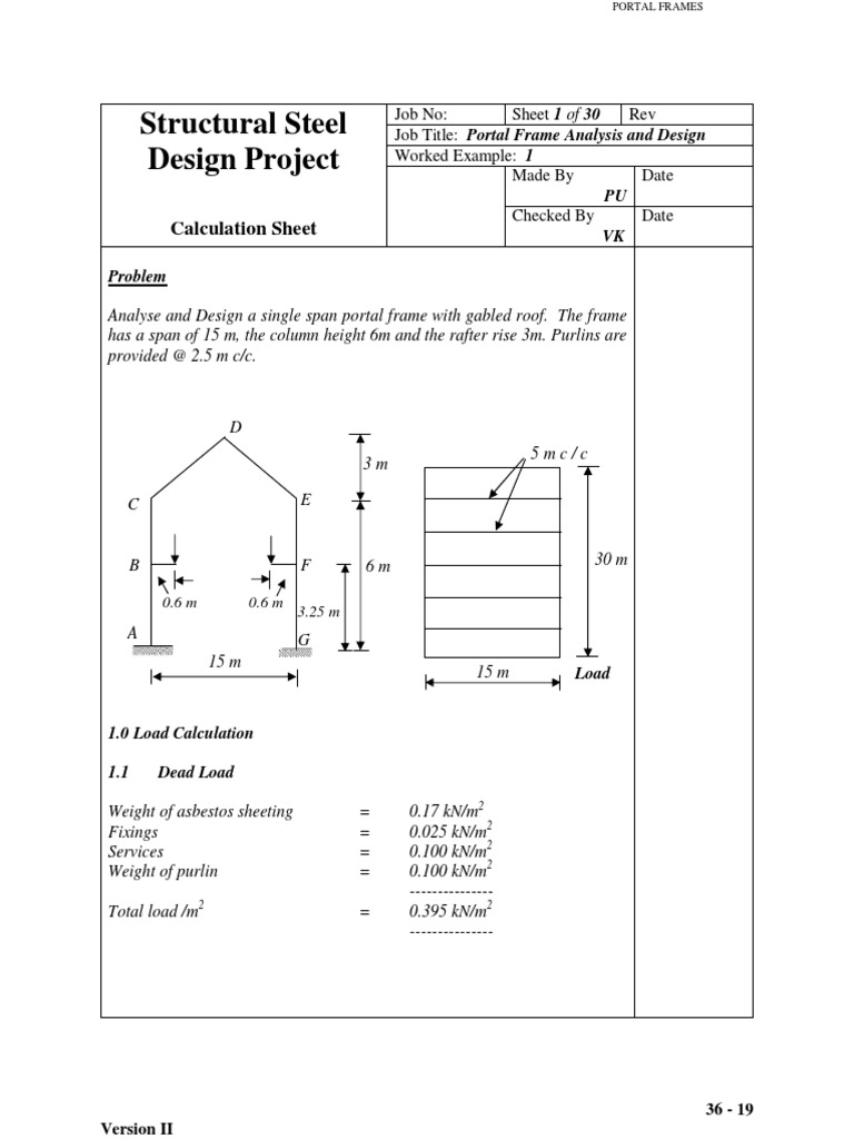 Structure Steel Design Project PDF | PDF | Science & Mathematics