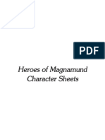 Heroes of Magnamund Character Sheets