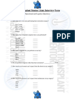 Hair Transplant Mentor Clinic Interview Form: - Operational and Logistics Questions