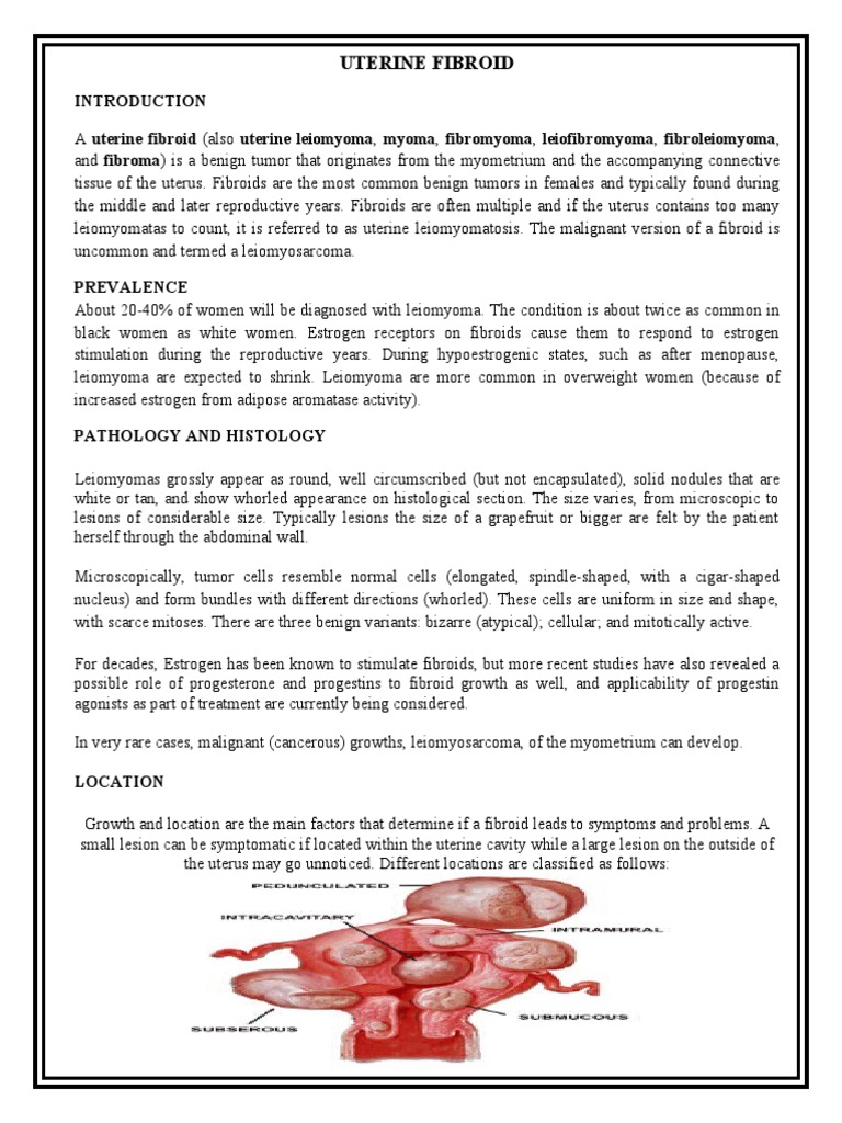 Fibroid Uterus | PDF | Sexual Anatomy | Human Reproduction