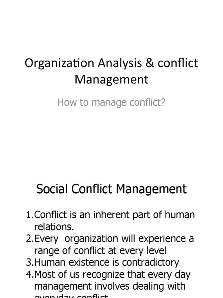 Conflict Management Strategies in Organizations | PDF | Perception ...