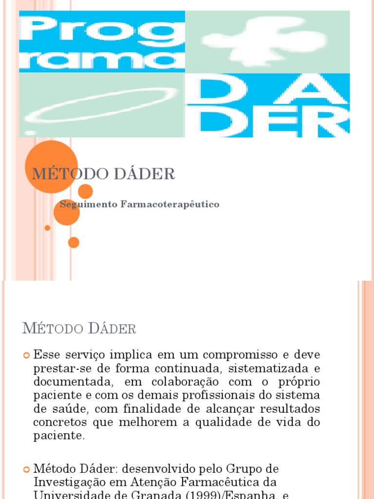 Método Dáder: Acompanhamento Farmacoterapêutico | PDF | Farmacêutico ...