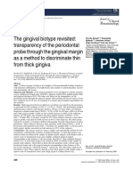 The Gingival Biotype Revisited: Transparency of The Periodontal Probe Through The Gingival Margin As A Method To Discriminate Thin From Thick Gingiva